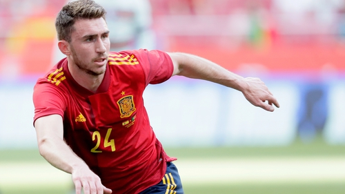 Aymeric Laporte in action for Spain