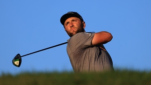 Jon Rahm made good use of the better weather this morning