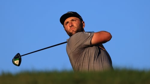 Jon Rahm made good use of the better weather this morning