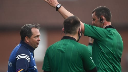 Wexford manager Davy Fitzgerald being sent off against Antrim
