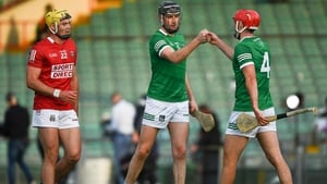 Sean Twomey and Diarmaid Byrnes congratulate each other after victory over Cork