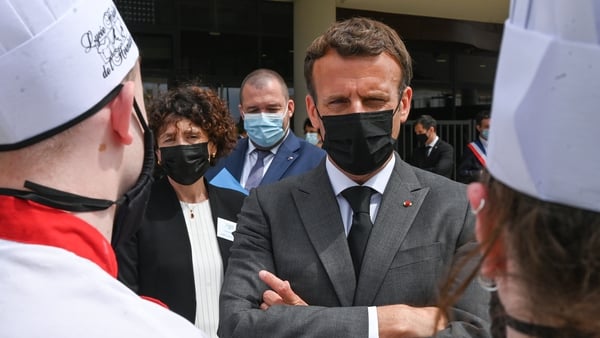 The incident took place while Emmanuel Macron was on a visit to the Drome region in south-eastern France