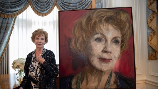 Edna O'Brien sat for the painting at her home last September