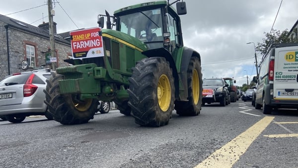 Farmers have gathered in Mitchelstown, Co Cork, as part of the day of action