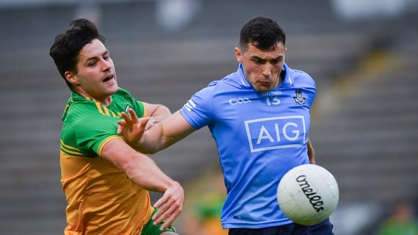Dublin's Colm Basquel in action against Donegal's Brendan McCole