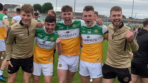 Offaly players celebrate following their victory over Fermanagh (Pic Edenderry GAA)