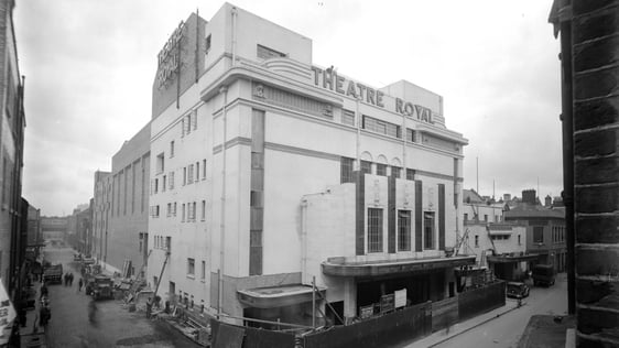 The 'New' Theatre Royal in Dublin's city centre before opening, Hawkins Street, Dublin 1935. (Cashman Collection)