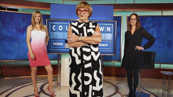 Anne Robinson with Countdown's mathematician Rachel Riley and lexicographer Susie Dent