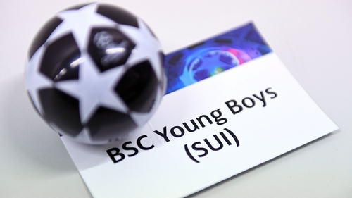 A view of the BSC Young Boys card during the UEFA Champions League 2021-22 second qualifying round draw
