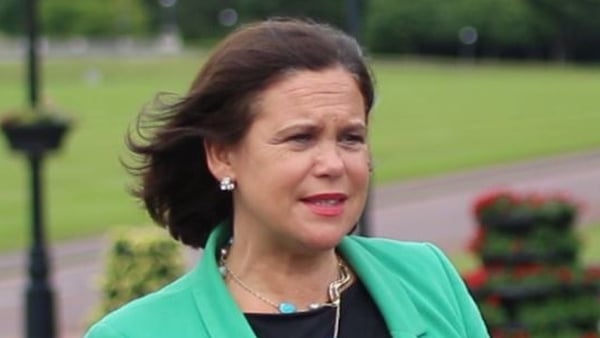 Mary Lou McDonald at Stormont yesterday