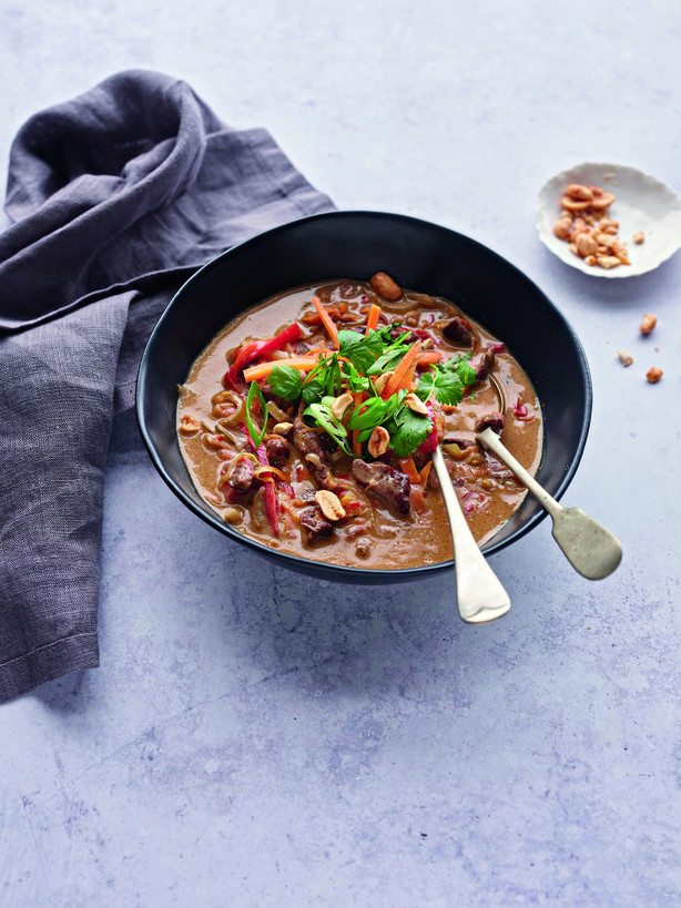 Beef satay with shredded carrot from Trisha's 21-Day-Reset.