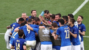 Italy celebrate their group win