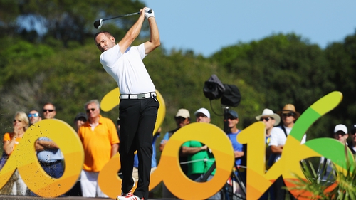 Sergio Garcia competing at the Rio Games