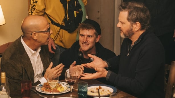 Harry Macqueen with Colin Firth and Stanley Tucci (StudioCanal/PA)
