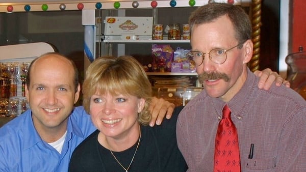 (L-R) - Paris Themmen (Mike Teevee), Julie Dawn Cole (Veruca Salt) and Peter Ostrum (Charlie Bucket) at the 30th anniversary celebrations for the movie 20 years ago