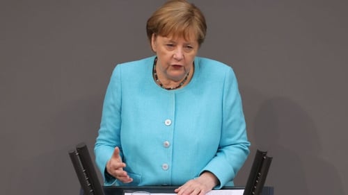 Angela Merkel gave her last government declaration in the German parliament today