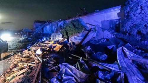 The tornado hit several towns and villages