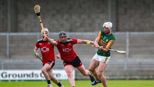 Barry O'Mahony of Kerry in action against Chris Egan of Down