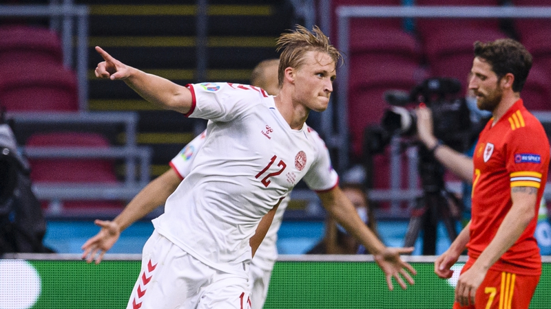 Denmark dominate Wales to surge into quarters