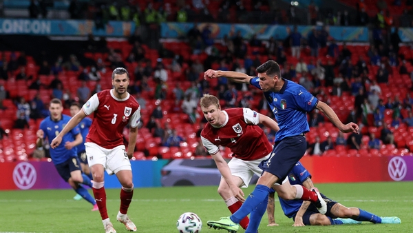 Matteo Pessina with Italy's second