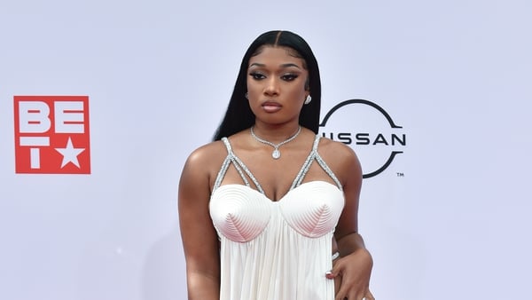 The stars were out in force last night, like Megan Thee Stallion. Photo: Getty