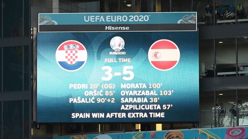 The eight goals were the second highest number scored in a European Championship finals game