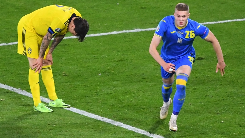 Ukraine book England date after beating 10-man Sweden