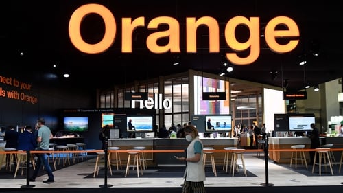 The Orange stand at the Mobile World Congress (MWC) fair in Barcelona