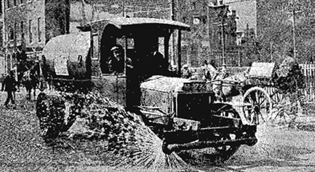 Century Ireland Issue 208 - Keeping down the dust, a watering cart (using canal water) sprinkling the streets of Dublin. Photo: Freeman's Journal, 13 July 1921