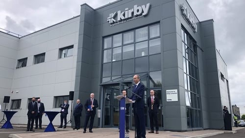 Taoiseach Micheál Martin at Kirby Engineering, which has announced 300 new jobs