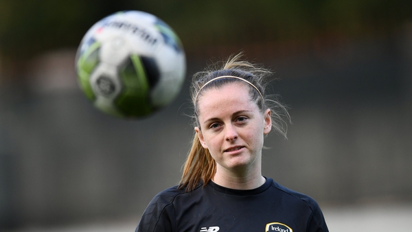 Claire Walsh during a Republic of Ireland Women training session last year
