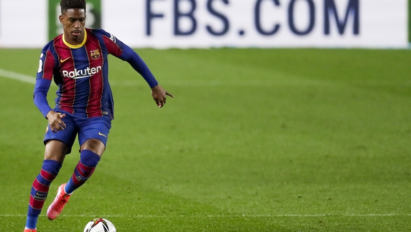Junior Firpo in action for Barcelona in March