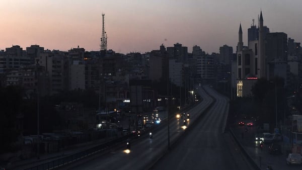 Power cuts caused by a fuel shortage in the Lebanese capital, Beirut