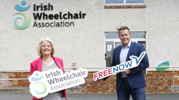 Rosemary Keogh, CEO of the Irish Wheelchair Association with Niall Carson, Country Manager of Free Now