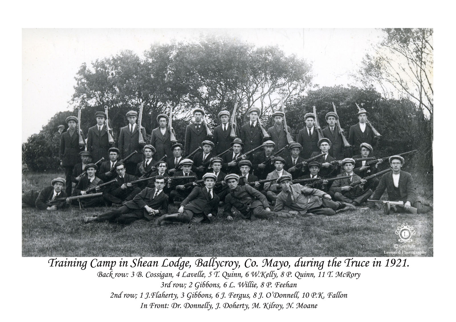 Image - Training camps were set up across the country. This photograph was taken in Mayo, two weeks after the Truce.
Credit: JJ Leonard Collection.