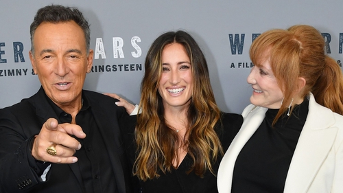 Bruce Springsteen pictured with his daughter Jessica, and wife Patti