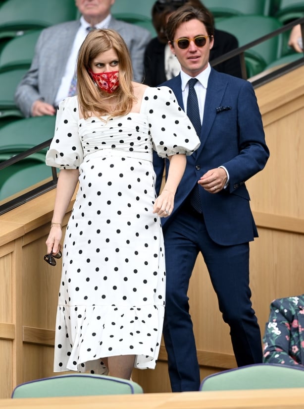 Princess Beatrice looks radiant in polka dots at Wimbledon