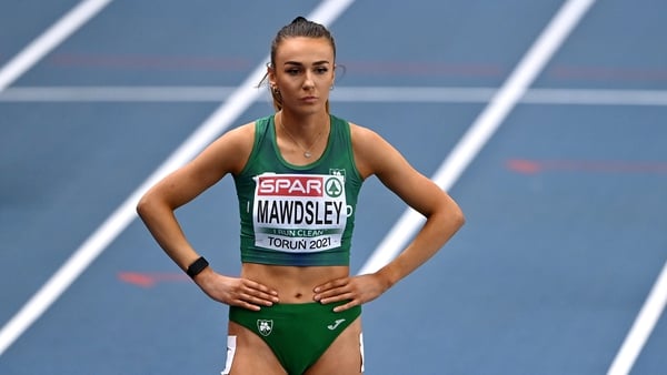 Sharlene Mawdsley ahead of the Women's 400m at the European Indoor Athletics Championships in Poland in March