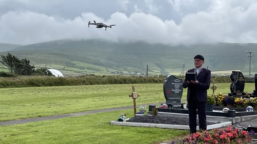 Fr Patsy Lynch with the drone