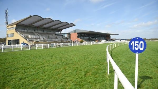 A general view of the home straight and grandstand at Fairyhouse