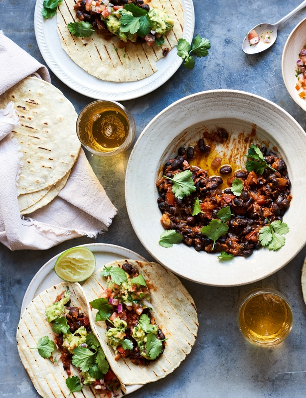 Linda McCartney's black bean tacos