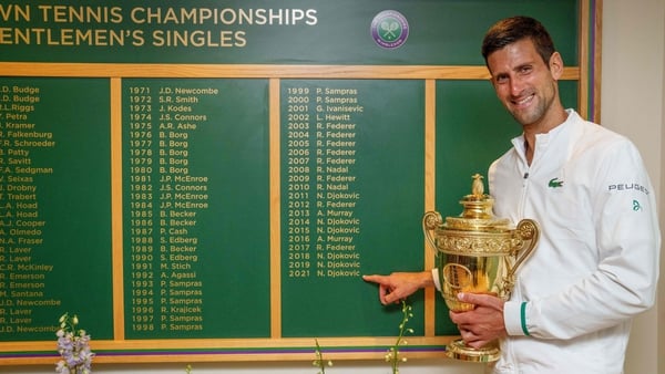 Novak Djokovic won his sixth Wimbledon title on Sunday