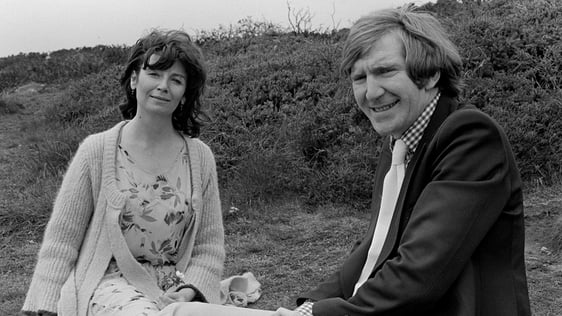 Edna O'Brien and Tom McGurk on Howth Head (1976). Photo by Ronan Lee