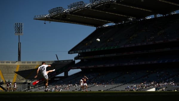 Jimmy Hyland slots over a free for Kildare