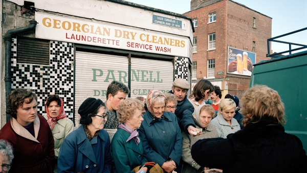 North Cumberland Street market by Martin Parr. From Parr's Ireland at Gallery Of Photography, Dublin