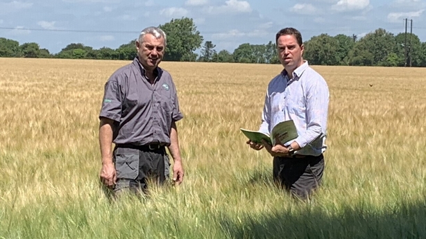 Willie John Kehoe with Minister of State Martin Heydon