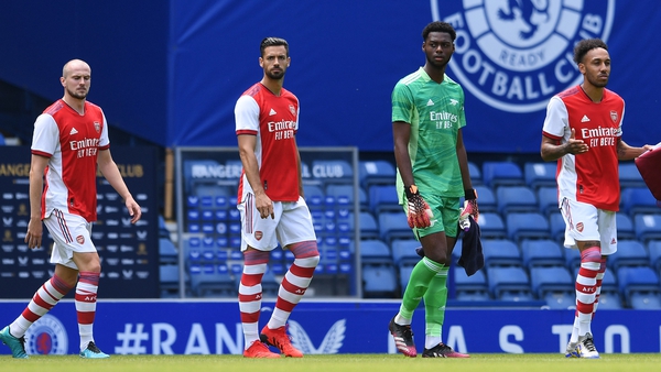 Arsenal played Rangers in a friendly on Saturday