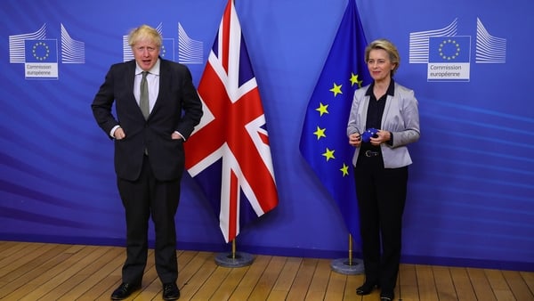 Boris Johnson and Ursula von der Leyen spoke by phone today (file image)