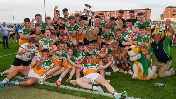 Offaly celebrate their Leinster triumph