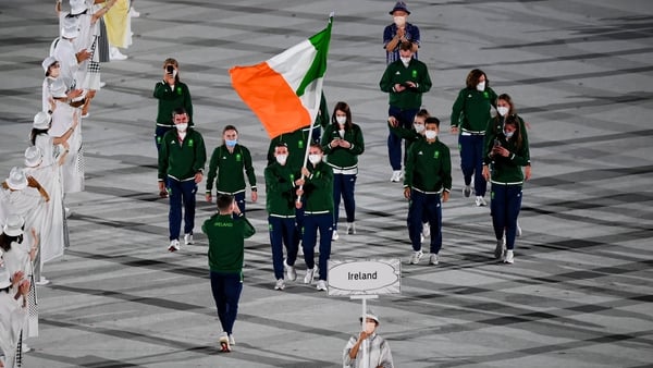 Kellie Harrington and Brendan Irvine were chosen as Ireland's flag bearers for the opening ceremony